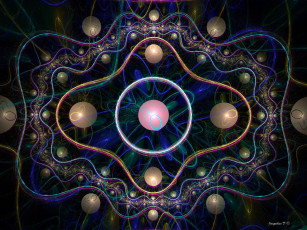 Картинка 3д графика fractal фракталы тёмрый фон узор абстракция