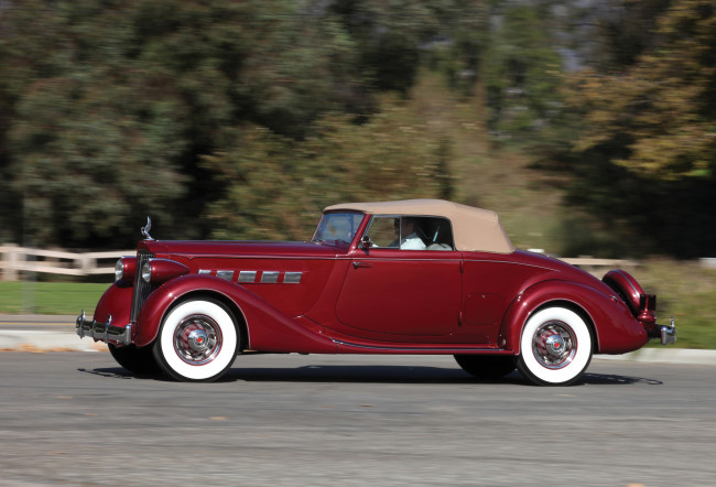 Обои картинки фото автомобили, классика, 1935г, 1204-859, roadster, coupe, eight, super, packard