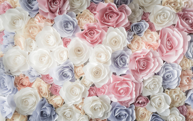 Обои картинки фото разное, ремесла,  поделки,  рукоделие, розы, roses, white
