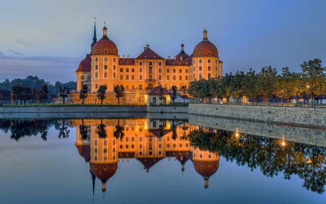 Обои картинки фото города, замок морицбург , германия, moritzburg, castle