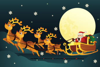 Картинка календари праздники +салюты снежинка луна сани олень