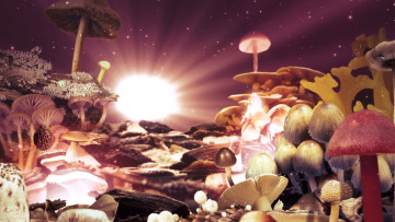 Картинка разное компьютерный+дизайн свет грибы