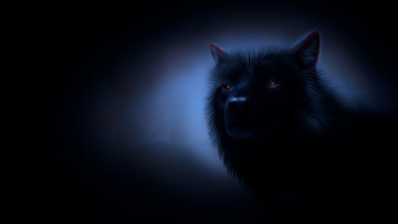 Картинка рисованное животные +волки волк фон