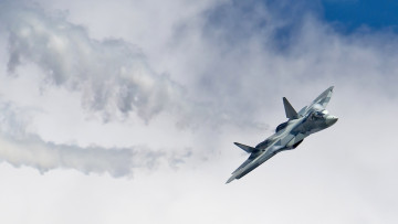 Картинка су-57 авиация боевые+самолёты россия ввс боевые самолеты т-50 пак фа