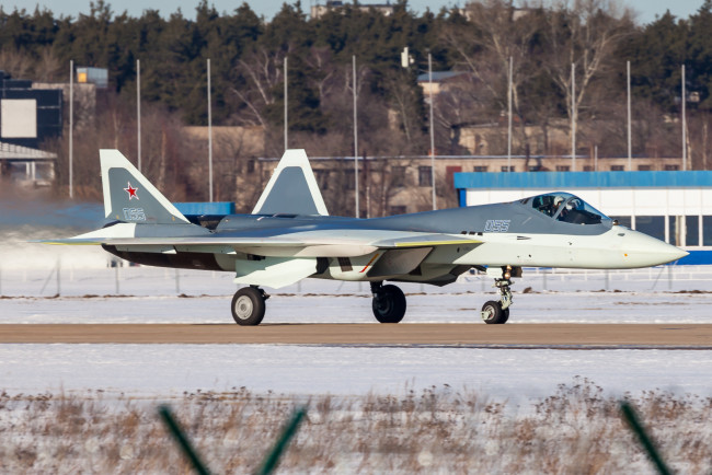Обои картинки фото су-57, авиация, боевые самолёты, боевые, самолеты, россия, ввс, т-50, пак, фа