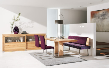 Картинка 3д графика realism реализм дизайн кресло стулья фиолетовые кватрира комната интерьер стиль