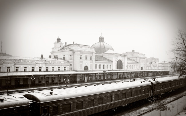 Обои картинки фото техника, поезда, вагоны, вокзал