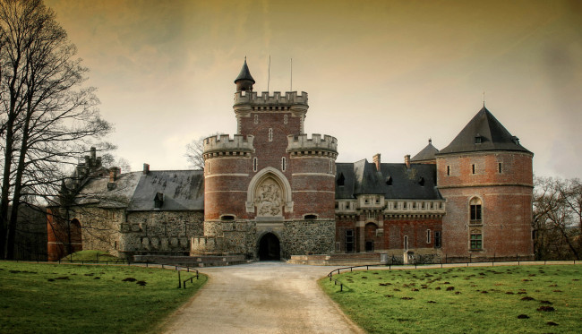 Обои картинки фото бельгия, gaasbeek, castle, города, дворцы, замки, крепости, замок