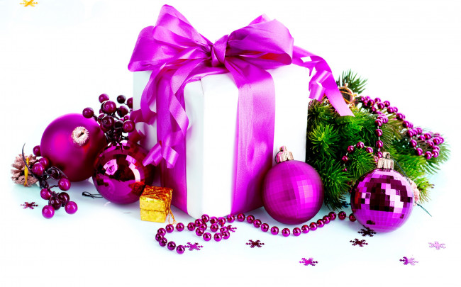 Обои картинки фото праздничные, подарки и коробочки, украшения, шарики, коробка, подарок