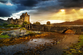Картинка eilean+donan+castle города замок+эйлен-донан+ шотландия развалины замок castle donan eilean