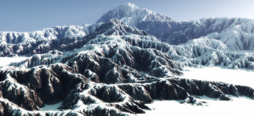 Картинка 3д+графика природа+ nature пейзаж снег горы
