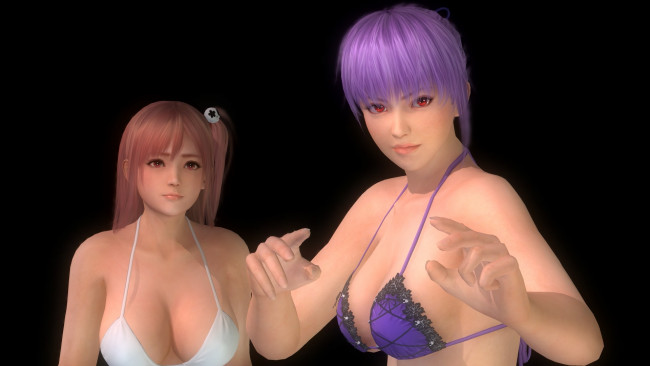 Обои картинки фото видео игры, dead or alive 5, девушки, фон, взгляд, honoka, and, ayane