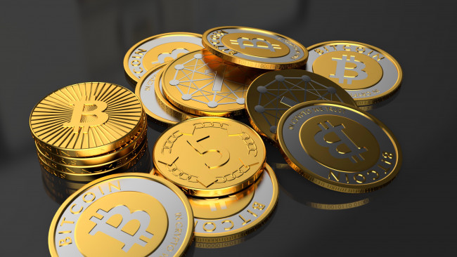 Обои картинки фото векторная графика, другое , other, биткойн, bitcoin, монеты, макро