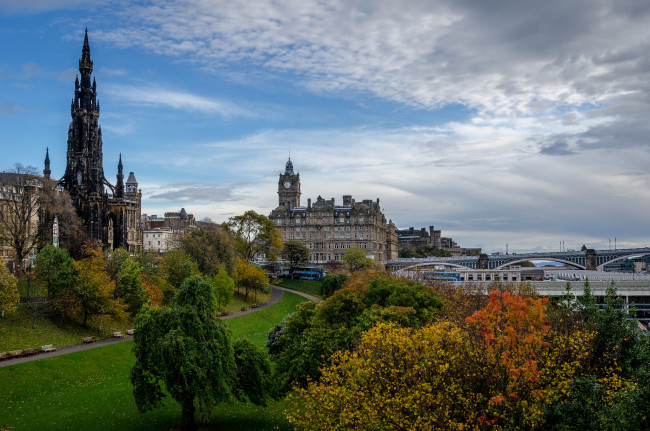 Обои картинки фото edinburgh, города, эдинбург , шотландия, панорама