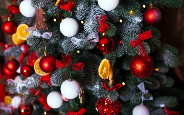 Картинка праздничные ёлки банты шарики елка