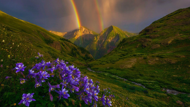 Обои картинки фото san juan mountains, colorado, природа, радуга, san, juan, mountains