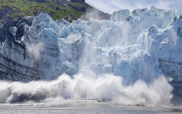 Картинка природа айсберги ледники обвал аляска