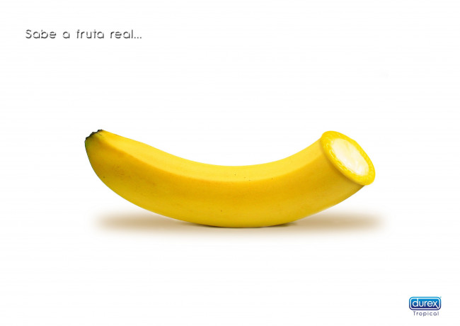 Обои картинки фото бренды, durex, банан