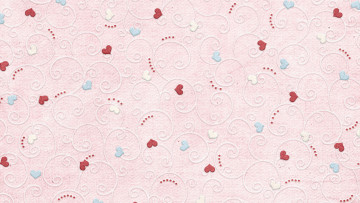 Картинка разное текстуры завитки точки сердечки розовый фон