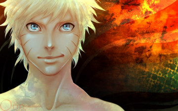 Картинка аниме naruto наруто блондин улыбка портрет лицо