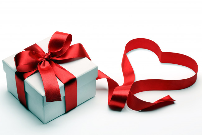 Обои картинки фото праздничные, подарки и коробочки, красный, лента, подарок, коробка, бант