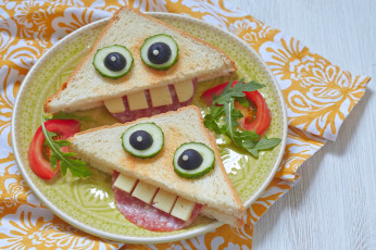 Картинка еда бутерброды +гамбургеры +канапе руккола колбаса сыр помидор огурчик