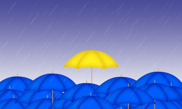 Картинка векторная+графика другое+ other дождь зонтикы