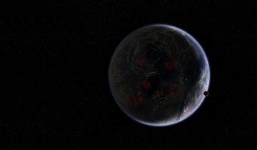 Картинка космос арт фантастика спутник serban gabriel планета coruscant