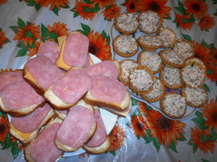 Картинка еда бутерброды +гамбургеры +канапе хлеб сыр колбаса прожные тарталетки