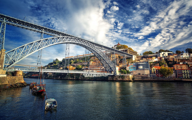 Обои картинки фото города, порту , португалия, мост