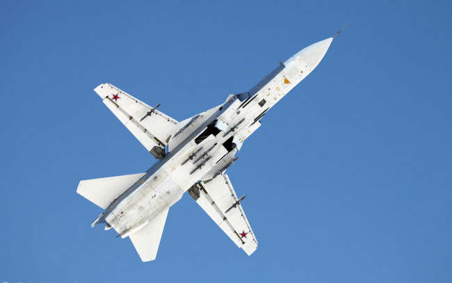 Обои картинки фото су-24, авиация, боевые самолёты, су24, nato, fencer, фехтовальщик, ввс, узбекистана