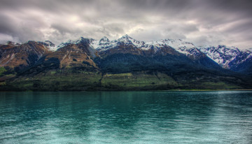 Картинка природа реки озера новая зеландия вода горы вершины