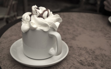 Картинка еда мороженое десерты крем белая чашка блюдце макро