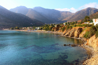 Картинка греция крит mpali природа побережье море берег