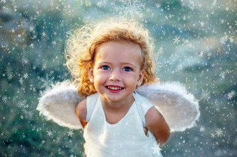 Картинка разное дети ребенок ангел крылья снежинки