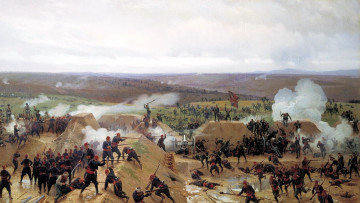 Картинка рисованное николай+дмитриев-оренбургский война войска редут