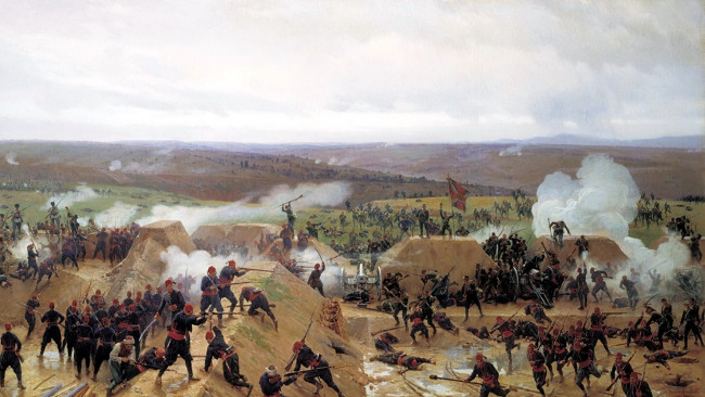 Обои картинки фото рисованное, николай дмитриев-оренбургский, война, войска, редут