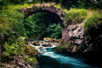 Картинка природа реки озера мостик речка