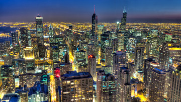 Картинка города Чикаго сша здания небоскрёбы