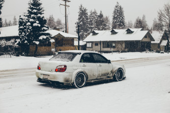 Картинка subaru+impreza+wrx автомобили subaru зима грязь снег impreza wrx