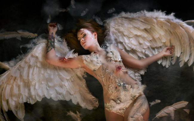 Обои картинки фото девушки, -unsort , креатив, девушка, крылья, ангел