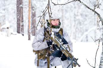 обоя оружие, армия, спецназ, солдат, снег, norwegian, army