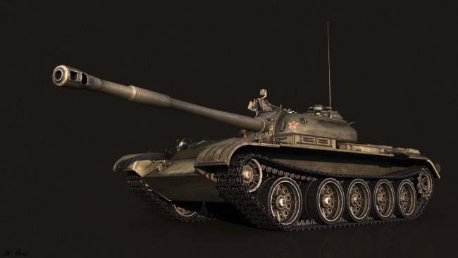 Обои картинки фото видео игры, мир танков , world of tanks, рендер, т-54, ussr, tank, ссср