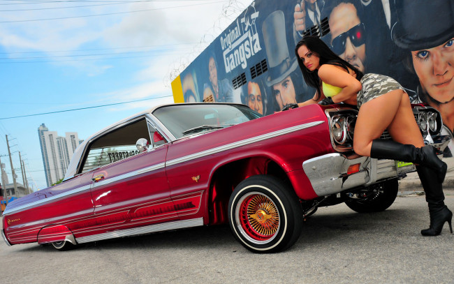 Обои картинки фото автомобили, -авто с девушками, impala