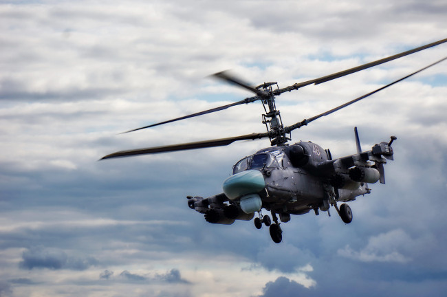 Обои картинки фото kamov ka-52, авиация, вертолёты, вертушка