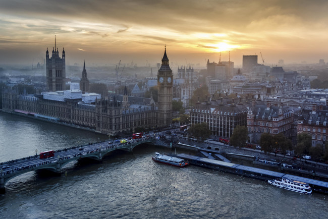 Обои картинки фото города, лондон , великобритания, рассвет