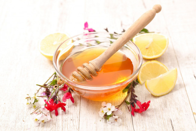 Обои картинки фото еда, мёд,  варенье,  повидло,  джем, цветочный, лимон, мед