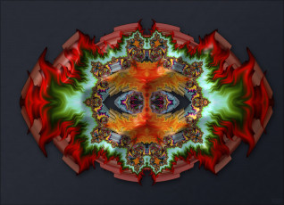 Картинка 3д+графика фракталы+ fractal цвета узор