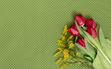 Картинка цветы красные тюльпаны букет