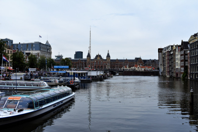 Обои картинки фото города, амстердам , нидерланды, канал, здания